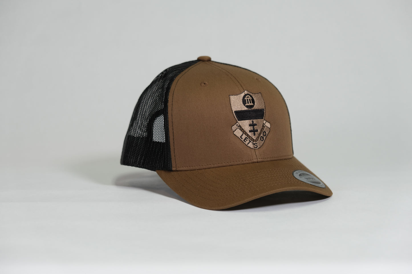 325th Airborne Infantry Regiment (AIR) DUI, 82nd Airborne Division Patch Embroidered Coyote Retro Trucker Cap