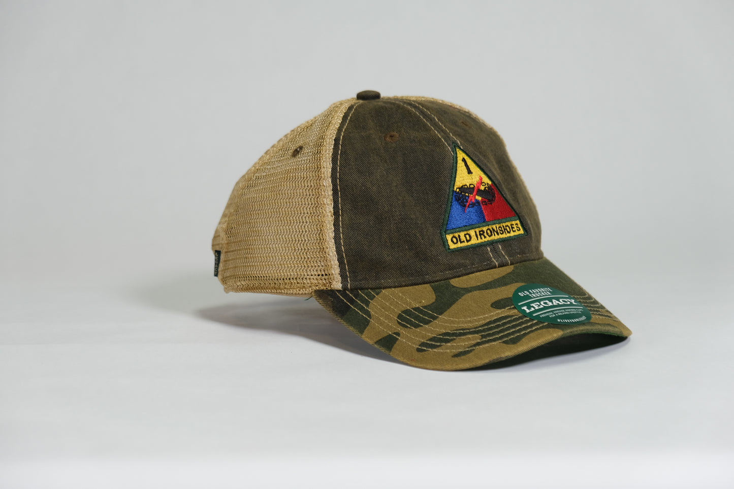 1st Armored Division Patch Embroidered Full Color Old Faithful Trucker Cap