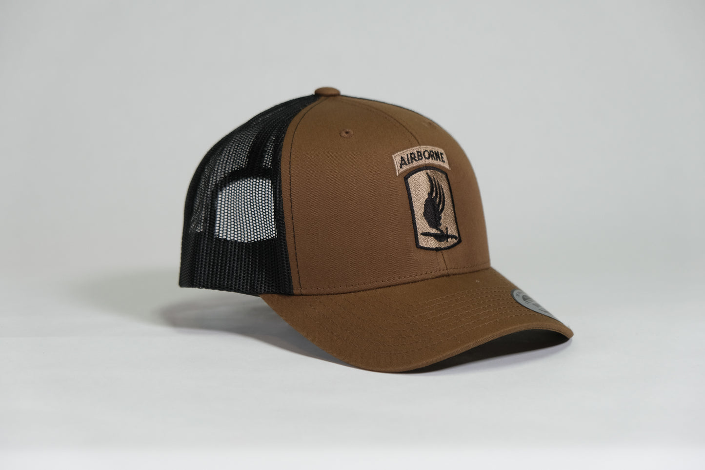 173rd Airborne Division Patch Embroidered Coyote Retro Trucker Cap