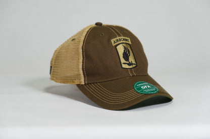 173rd Airborne Division Patch Embroidered Olive Drab Old Faithful Trucker Cap