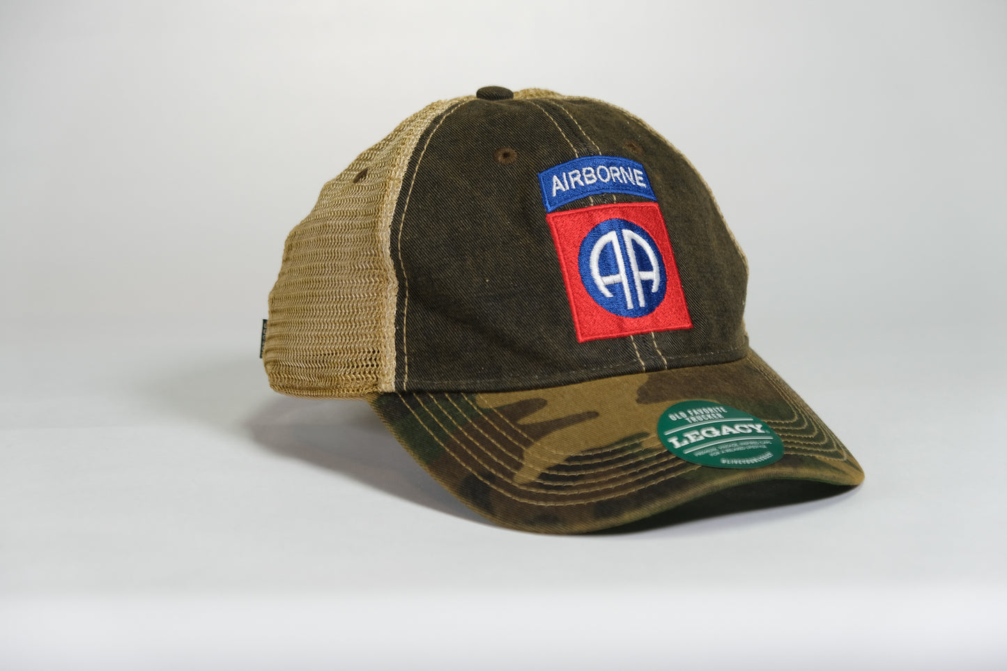 82nd Airborne Division Patch Embroidered Full Color Old Faithful Trucker Cap