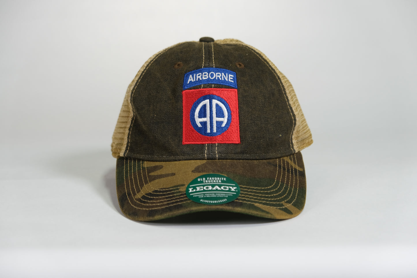 82nd Airborne Division Patch Embroidered Full Color Old Faithful Trucker Cap