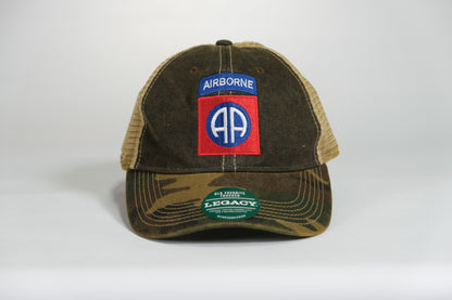 82nd Airborne Division Patch Embroidered Full Color Old Faithful Trucker Cap