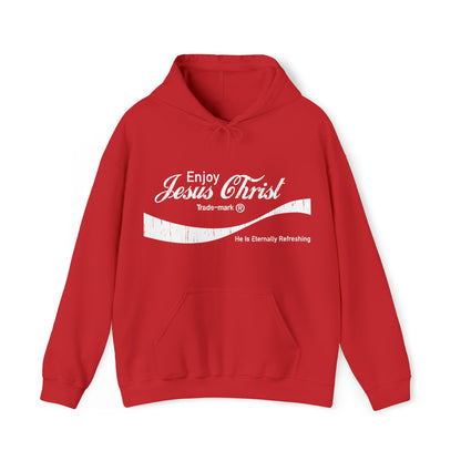 Eternally Refreshing Enjoy Jesus Christ Hooded Sweatshirt | Christian Hoodie | Ministry Apparel