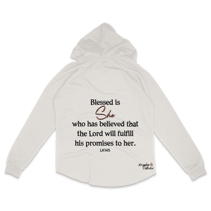 Blessed is She Women's California Wave Hooded Sweatshirt | Christian Hoodie | Ministry Apparel