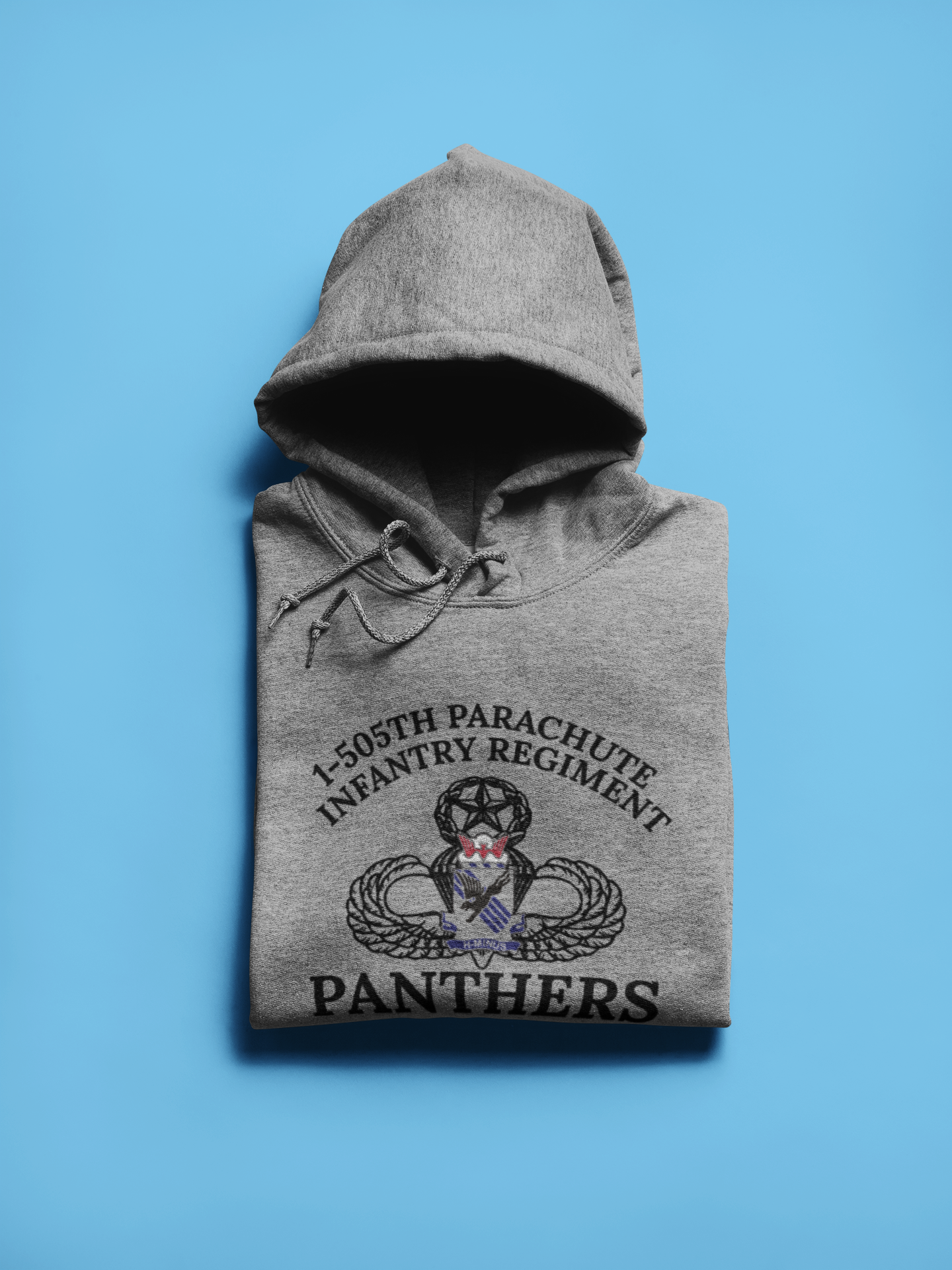 1-505 PIR PT Hoodie - 82nd Airborne Panthers Hoodie - H-Minus US Army Military Physical Fitness Hooded Sweatshirt