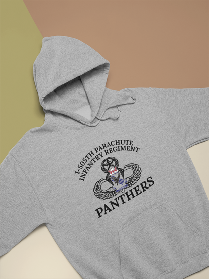 1-505 PIR PT Hoodie - 82nd Airborne Panthers Hoodie - H-Minus US Army Military Physical Fitness Hooded Sweatshirt