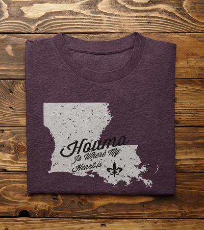 Houma Is Where My Heart Is T-Shirt | Louisiana Collection | Terrebonne Parish