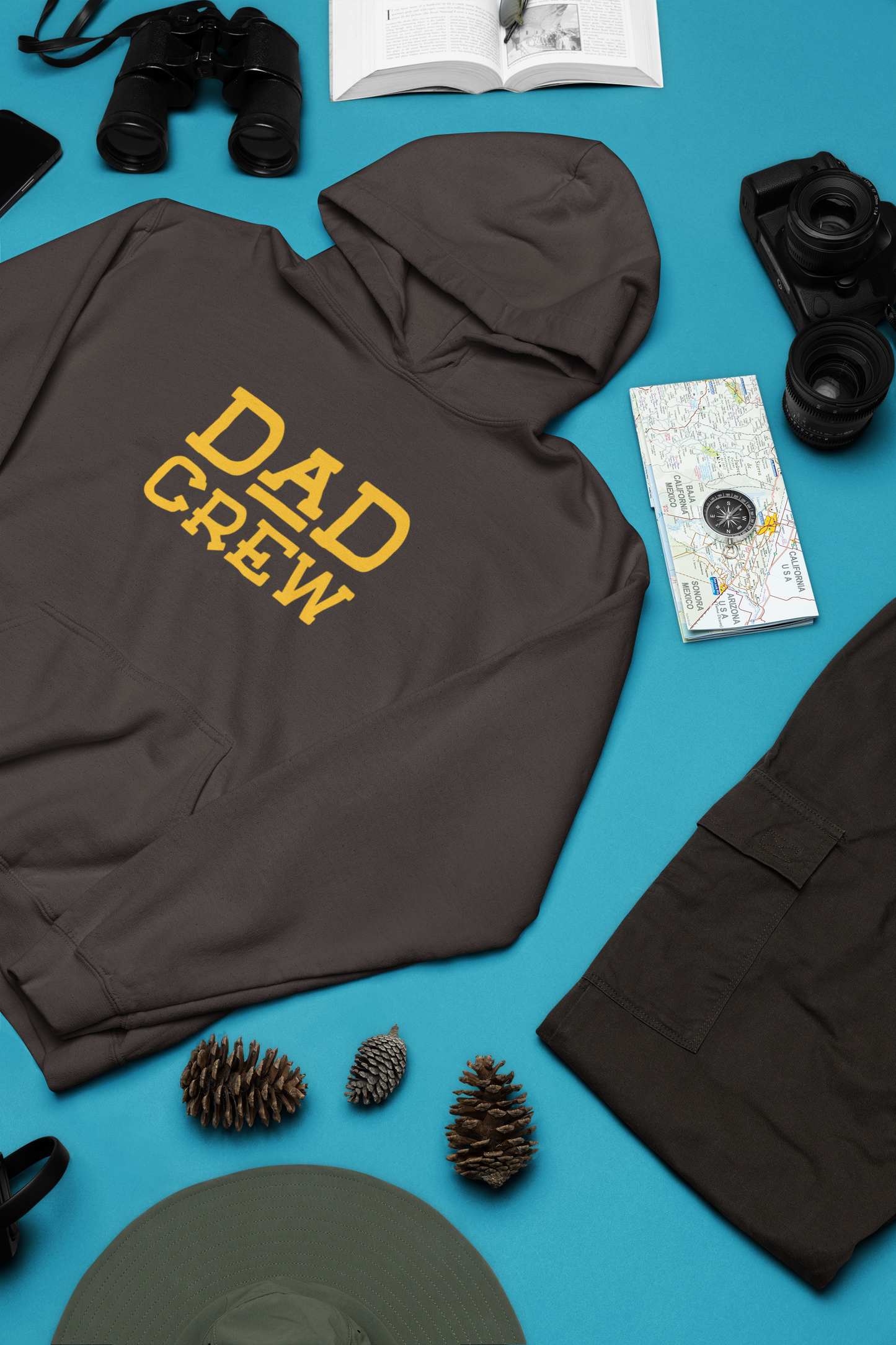 Dad Crew Hoodie San Diego Baseball Edition- The Perfect Hoodie for Cool Dads